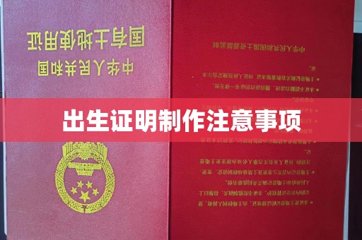 阜阳出生证明制作注意事项