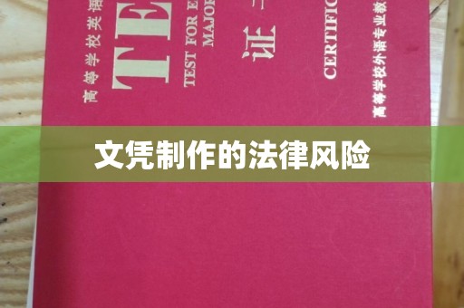 祁连文凭制作的法律风险